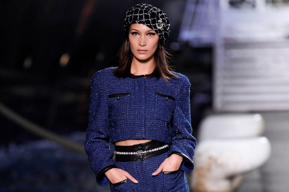 Chanel 2019 Striped Crop Top & Skirt Set