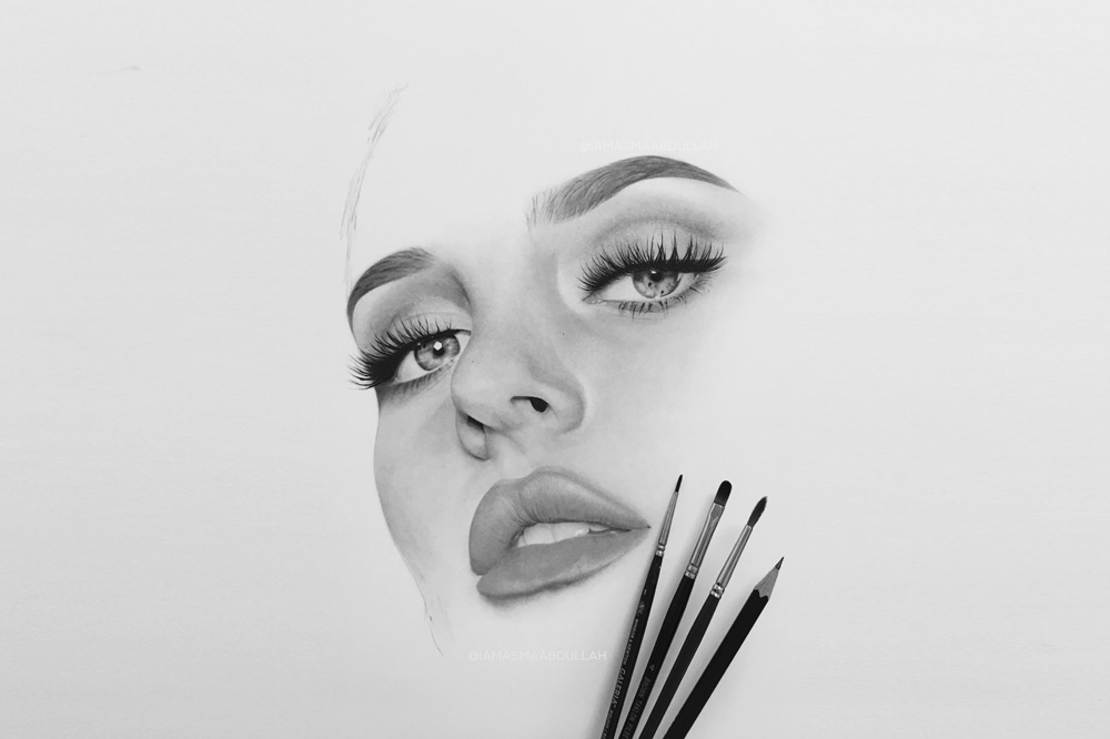 Saudi Artist Asma A Abdullah Uses Pencil To Create Striking Hyperrealistic Portraits About Her